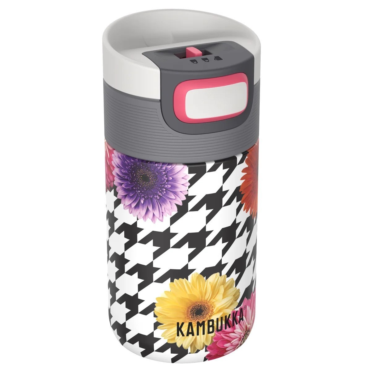 Termohrnček ETNA 300 ml, floral patchwork, nerezová oceľ, Kambukka
