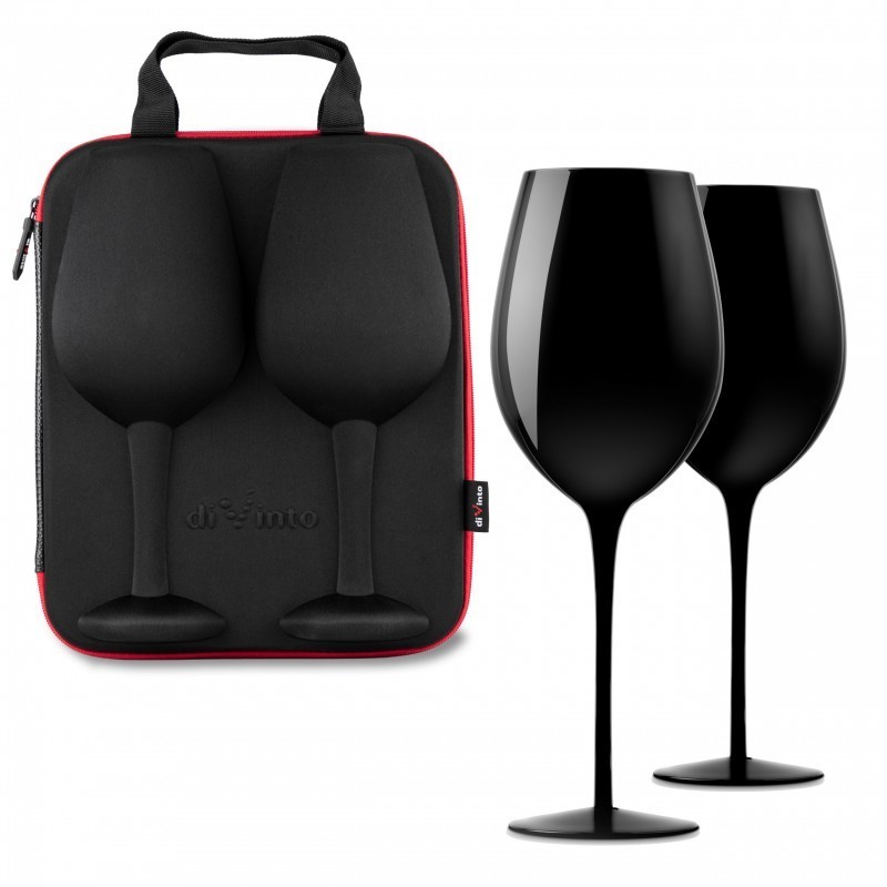 GAD02332 Puzdro s pohármi na víno diVinto - Black