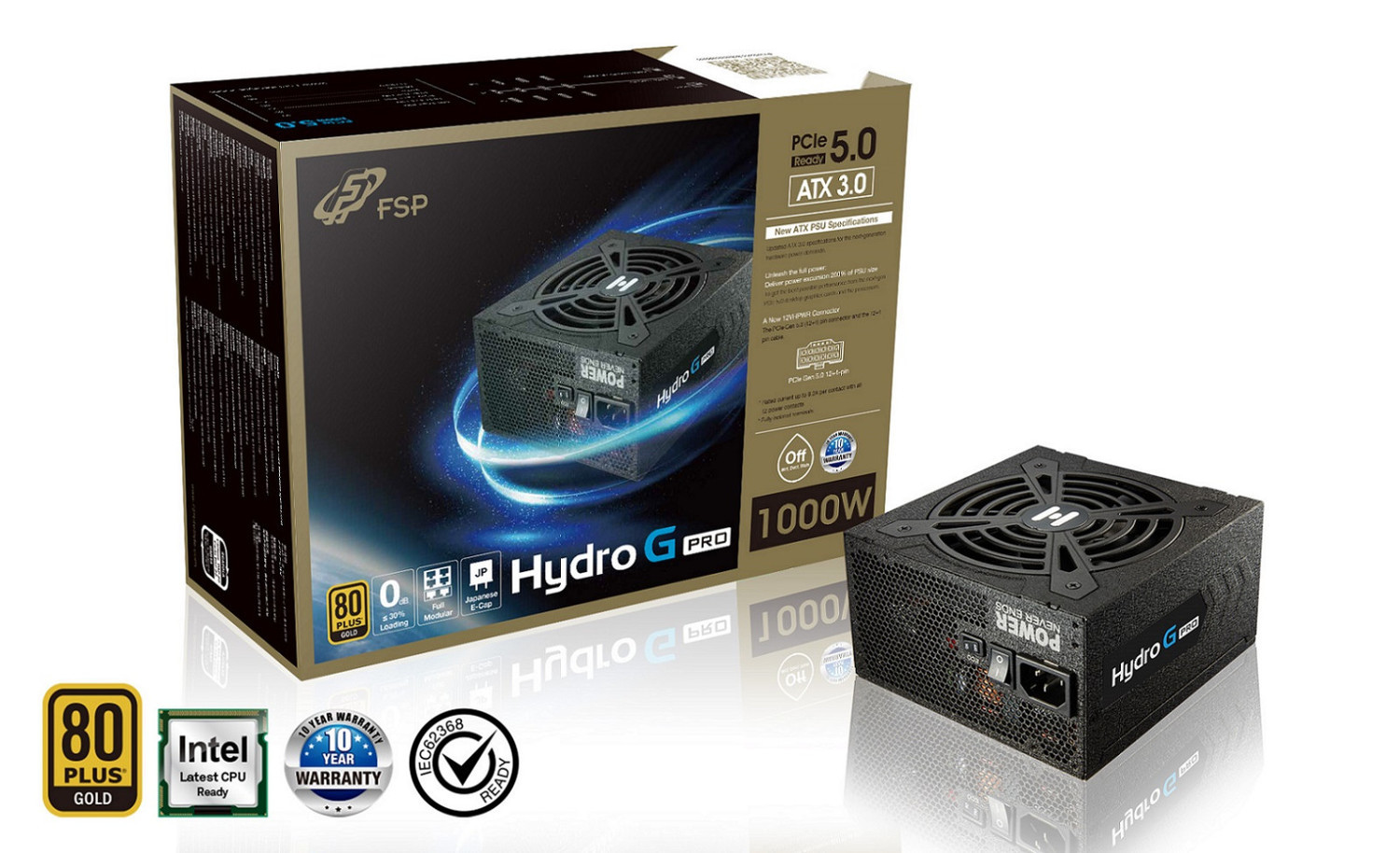 FSP/Fortron HYDRO G PRO/1000W/ATX 3.0/80PLUS Gold/Modular/Retail