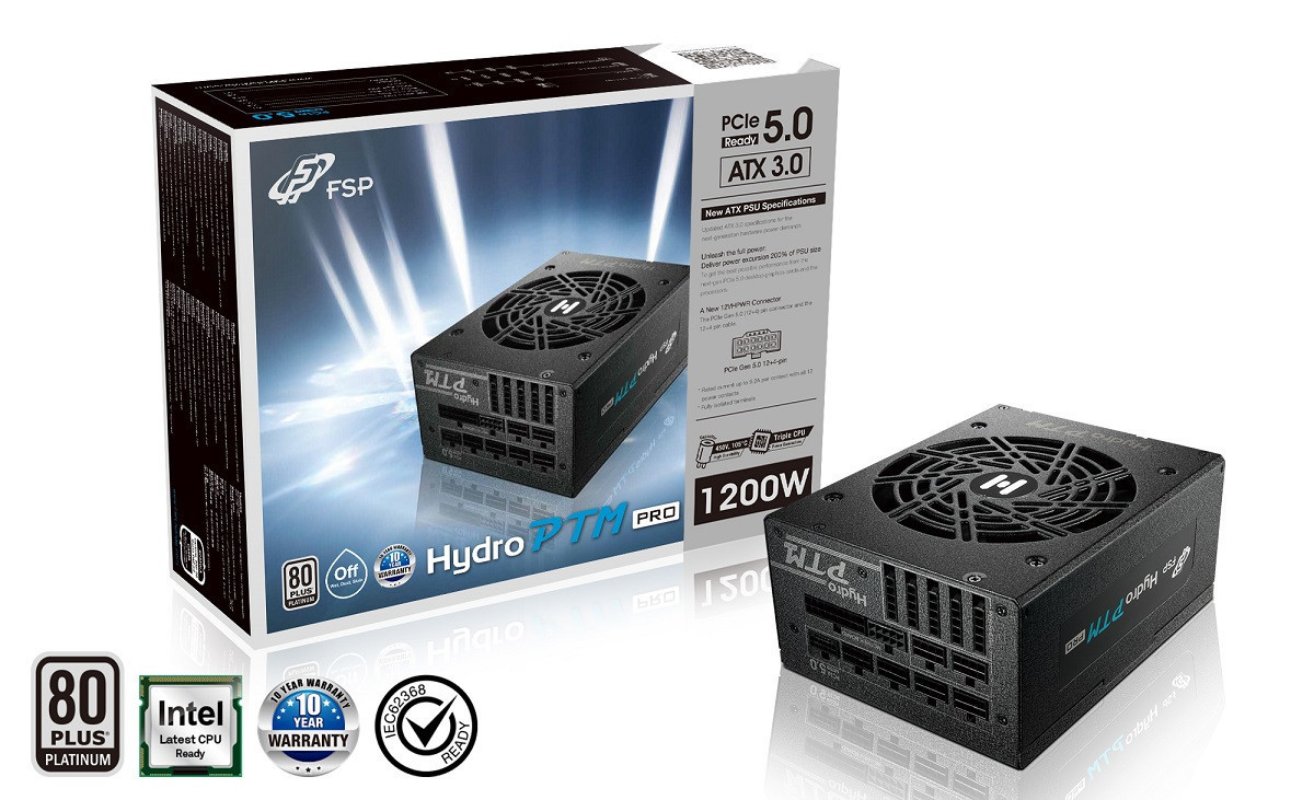 FSP/Fortron HYDRO PTM PRE 1200/1200W/ATX 3.0/80PLUS Platinum/Modular/Retail