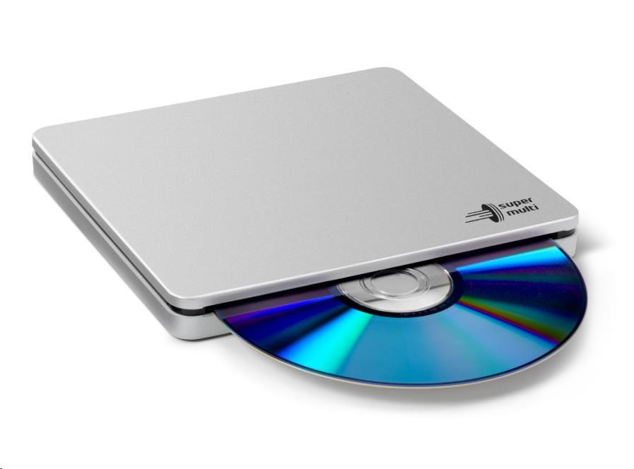 HITACHI LG - externá mechanika DVD-W/CD-RW/DVD±R/±RW/RAM/M-DISC GP70NS50, Blade Ultra Slim, Silver, box+SW