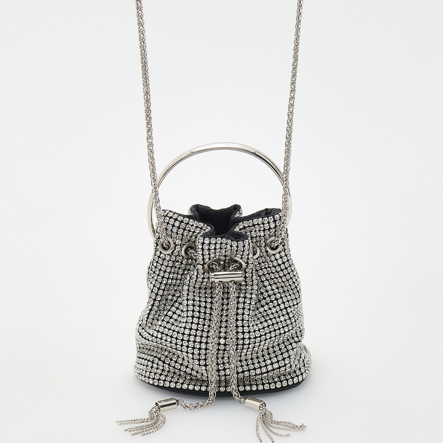 Reserved - Kabelka typu bucket - Strieborná