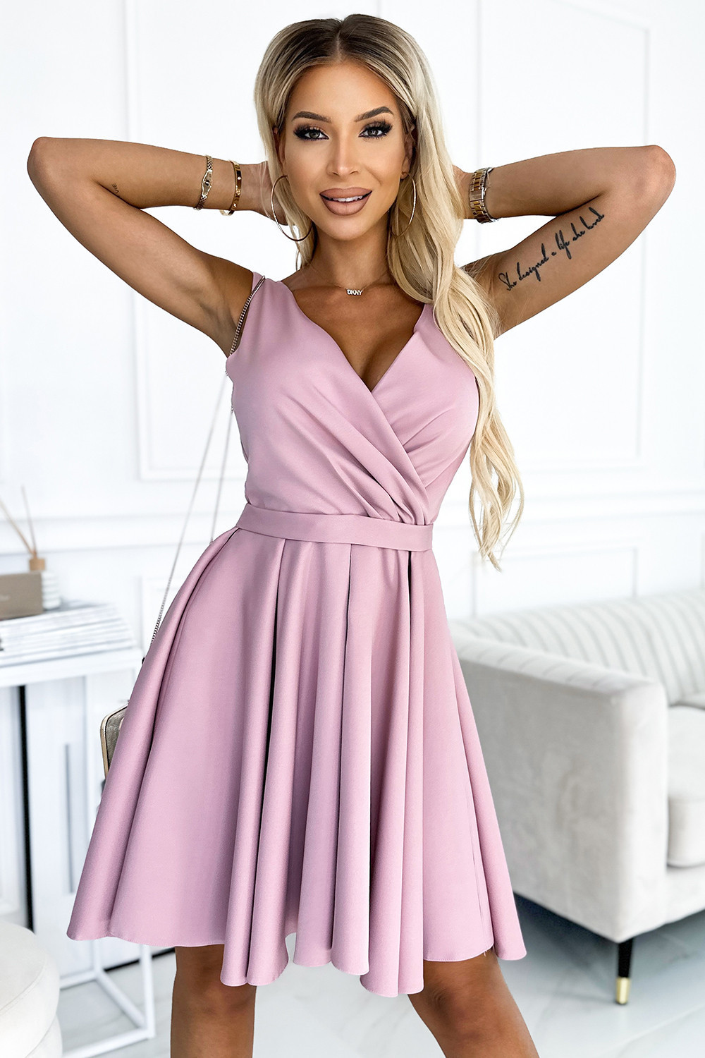 Dámske šaty 478-2 MAYA - NUMOCO starorůžová XS