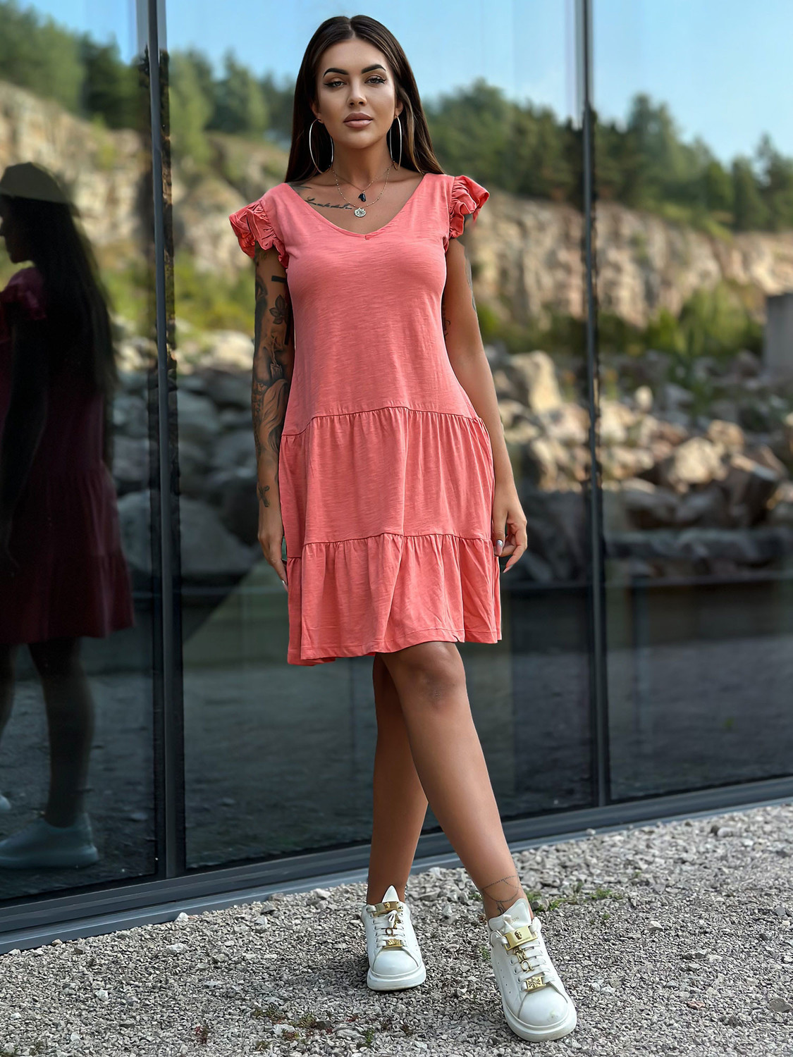 TW SK 2113 šaty.17P koral S