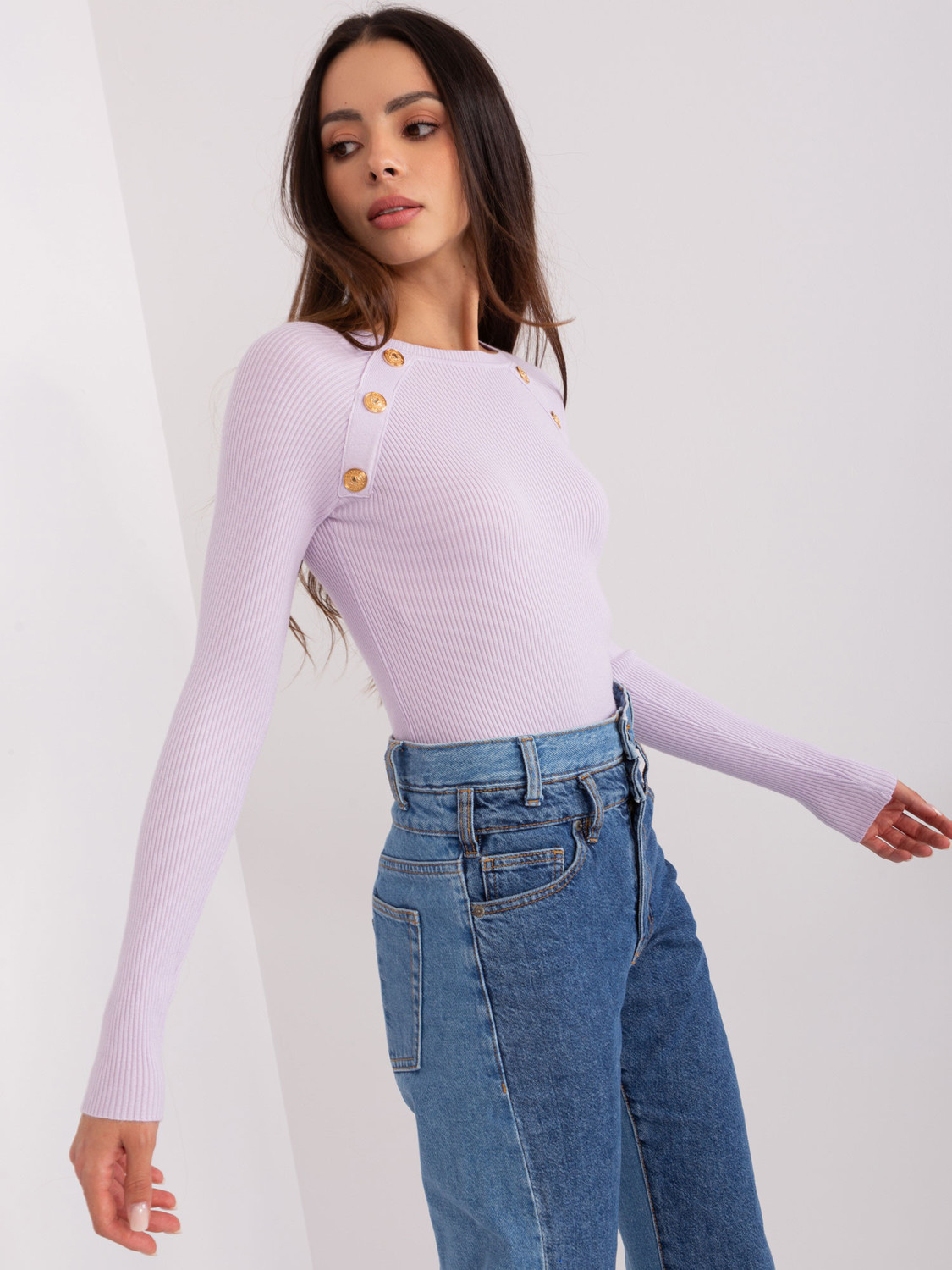 PM SW PM9750 Sveter.08P svetlo fialová S/M