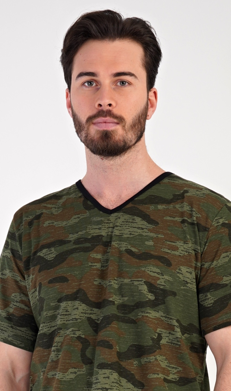 Pánske pyžamo šortky Air forces khaki M