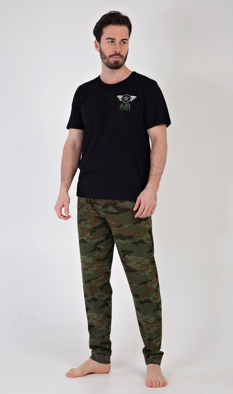Pánske pyžamo dlhé Air forces černá M