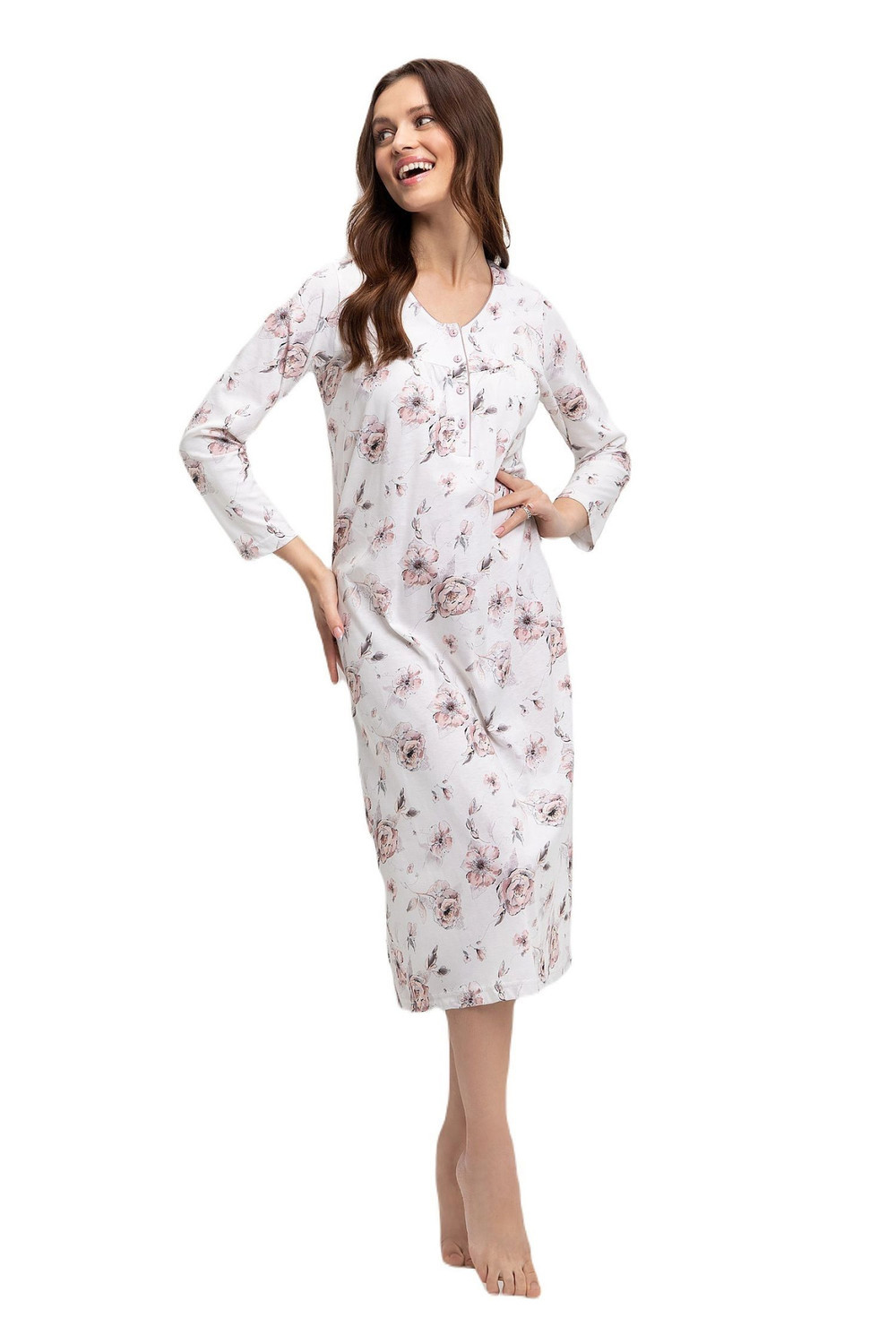 Nočná košeľa 38 cream plus - Luna krémová 3XL