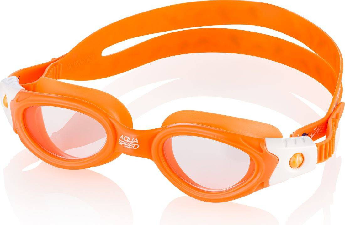 Plavecké okuliare AQUA SPEED Pacific JR Bendyzz Orange Pattern 75 S/M