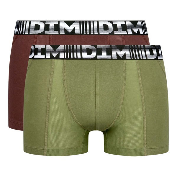 Pánske boxerky 2ks DIM COTTON 3D FLEX AIR BOXER 2x - DIM - green L