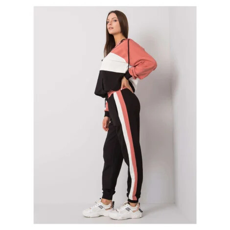 Dámska tepláková súprava HG-KMPL-5353.20X ružovo-čierna - FPrice L