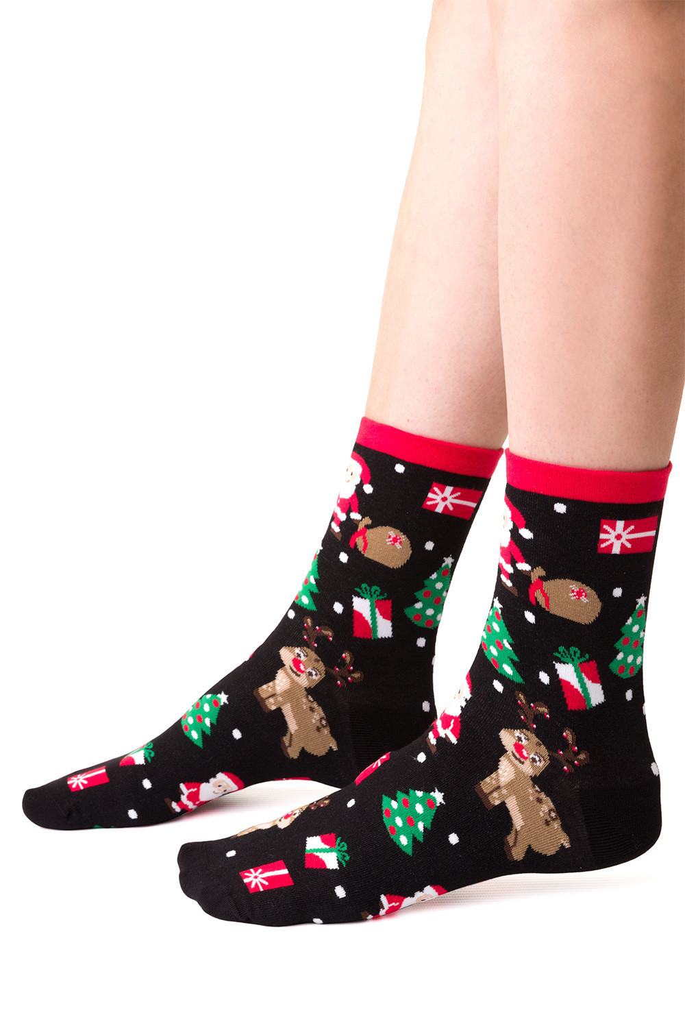 Steven Merry Christmas 136 kolor:czarny/renifer 35-37
