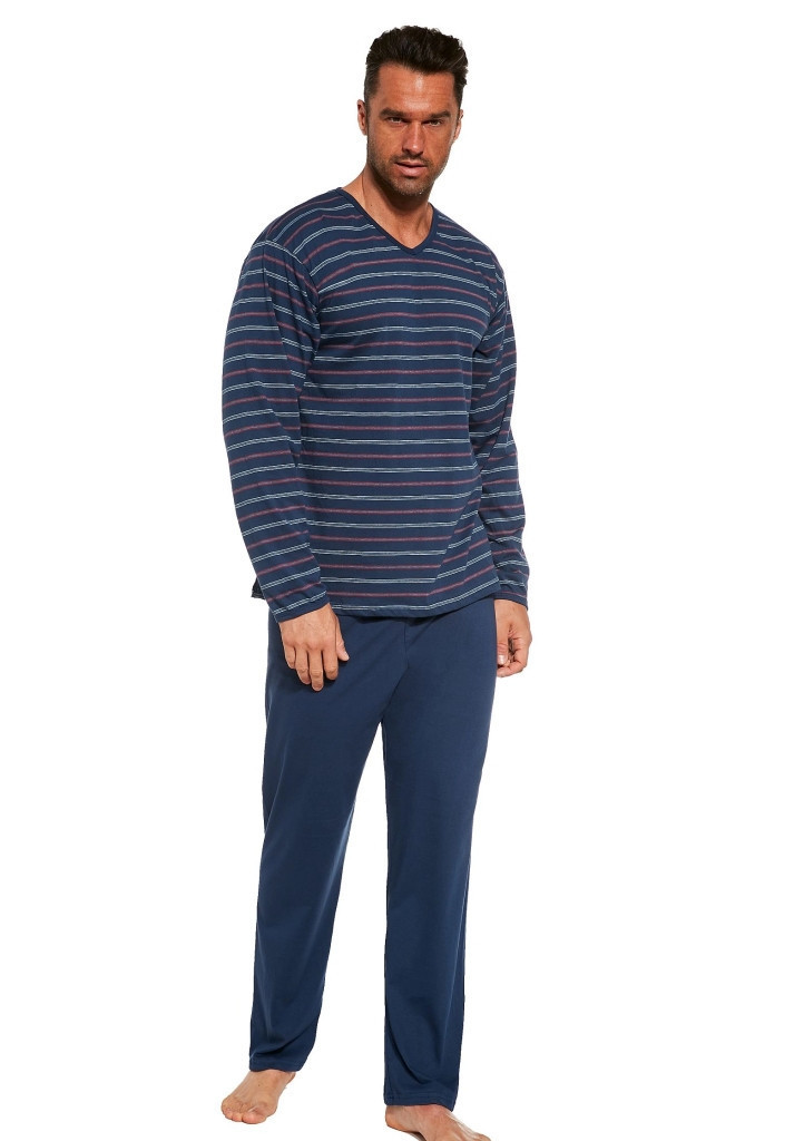 Pánske pyžamo Cornette 139/39 3XL Tm. modrá