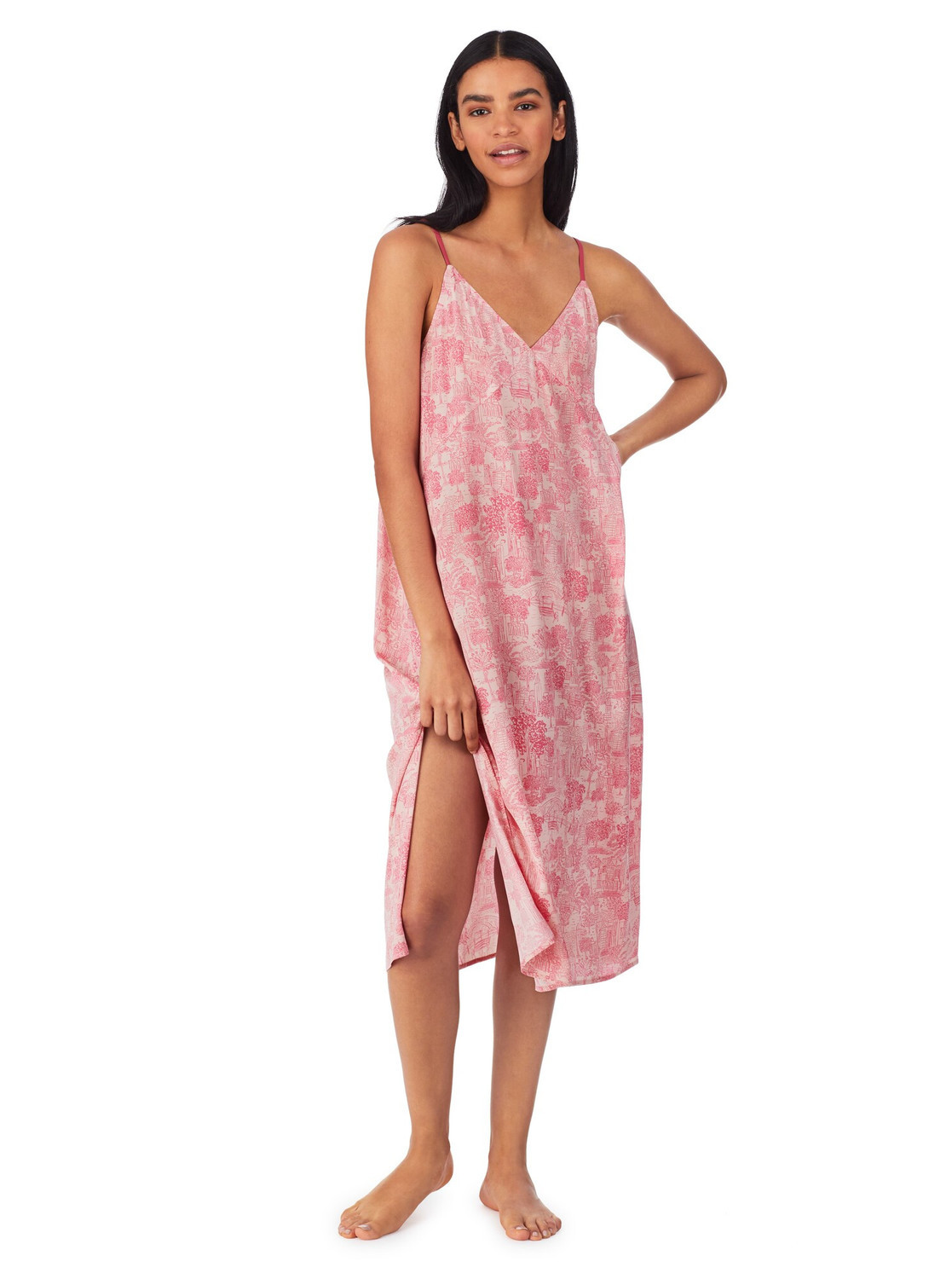 Dámska nočná košeľa YI2622673 694 ružová s potlačou - DKNY XS