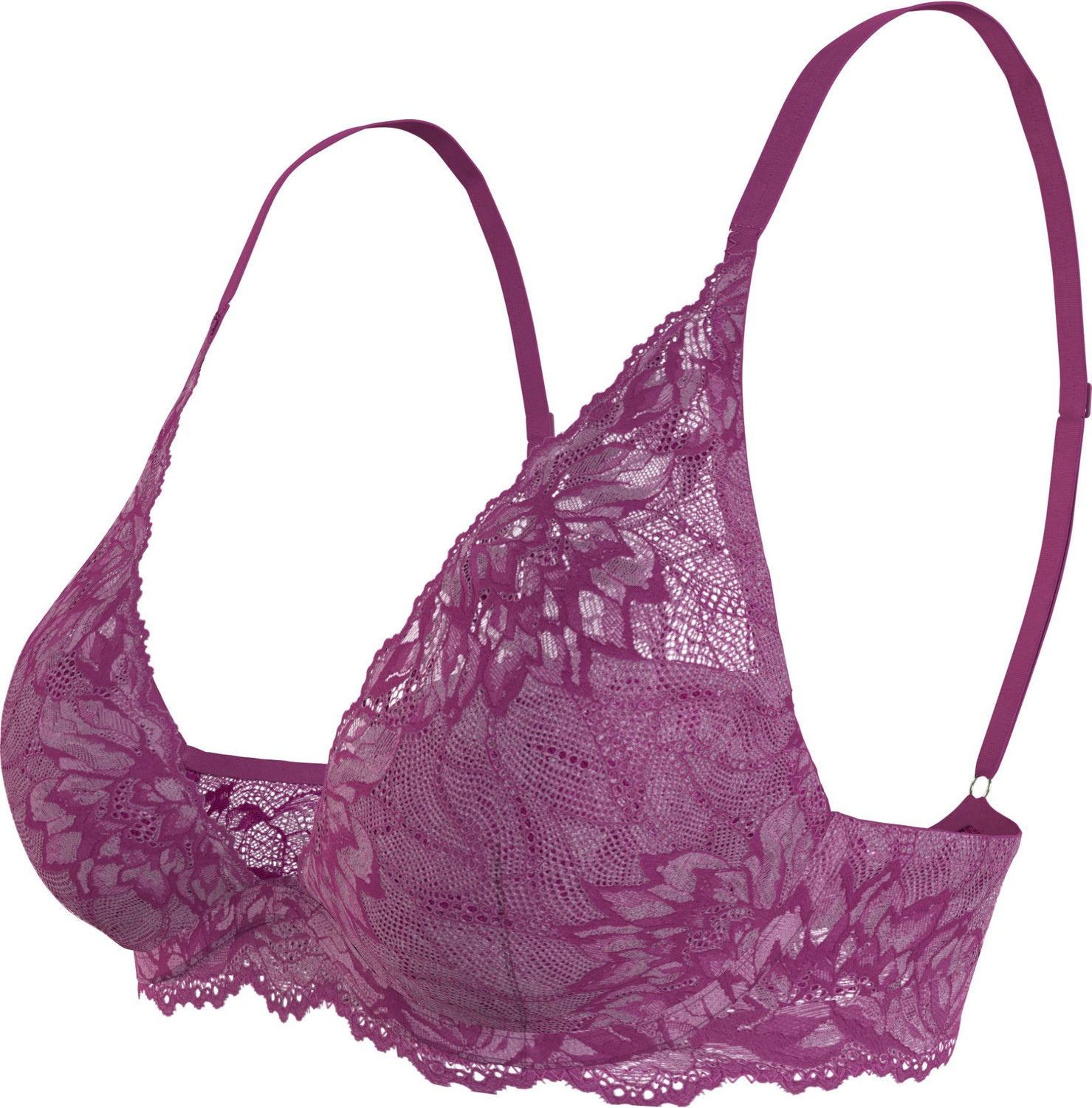 Dámske podprsenka LIGHTLY LINED PLUNGE 000QF6396EVID fialová - Calvin Klein 70B