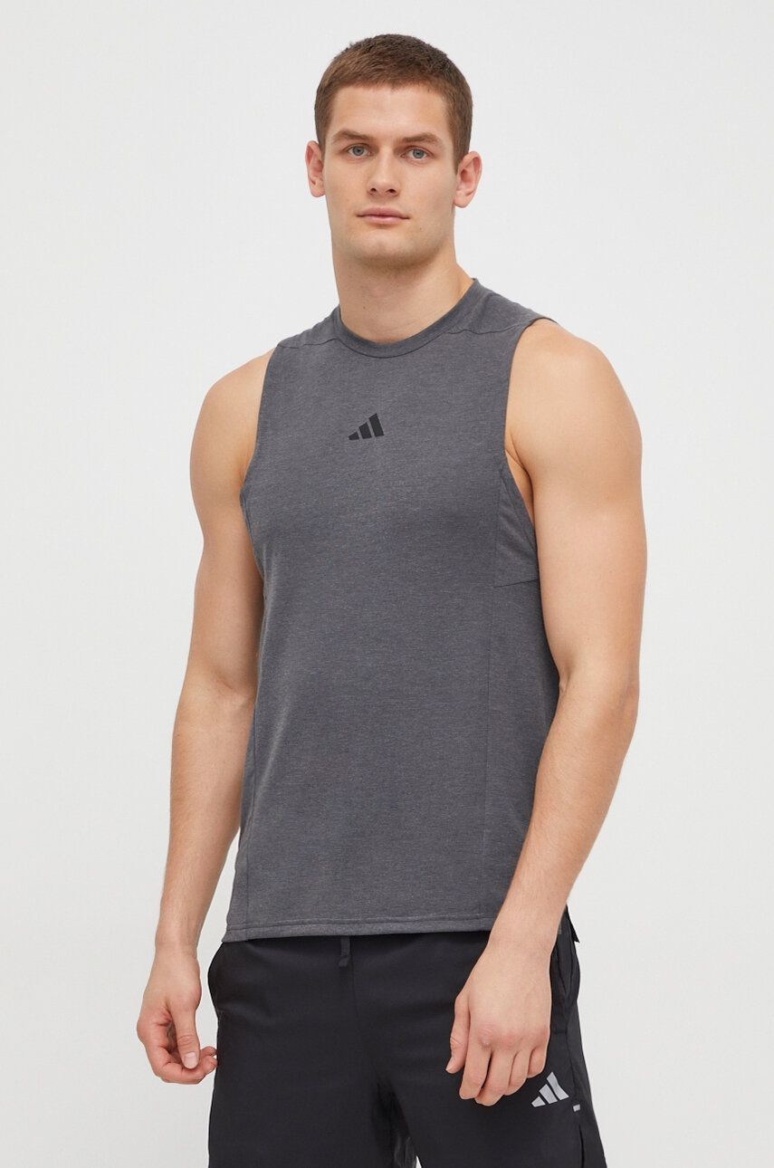 Tréningové tričko adidas Performance D4T šedá farba
