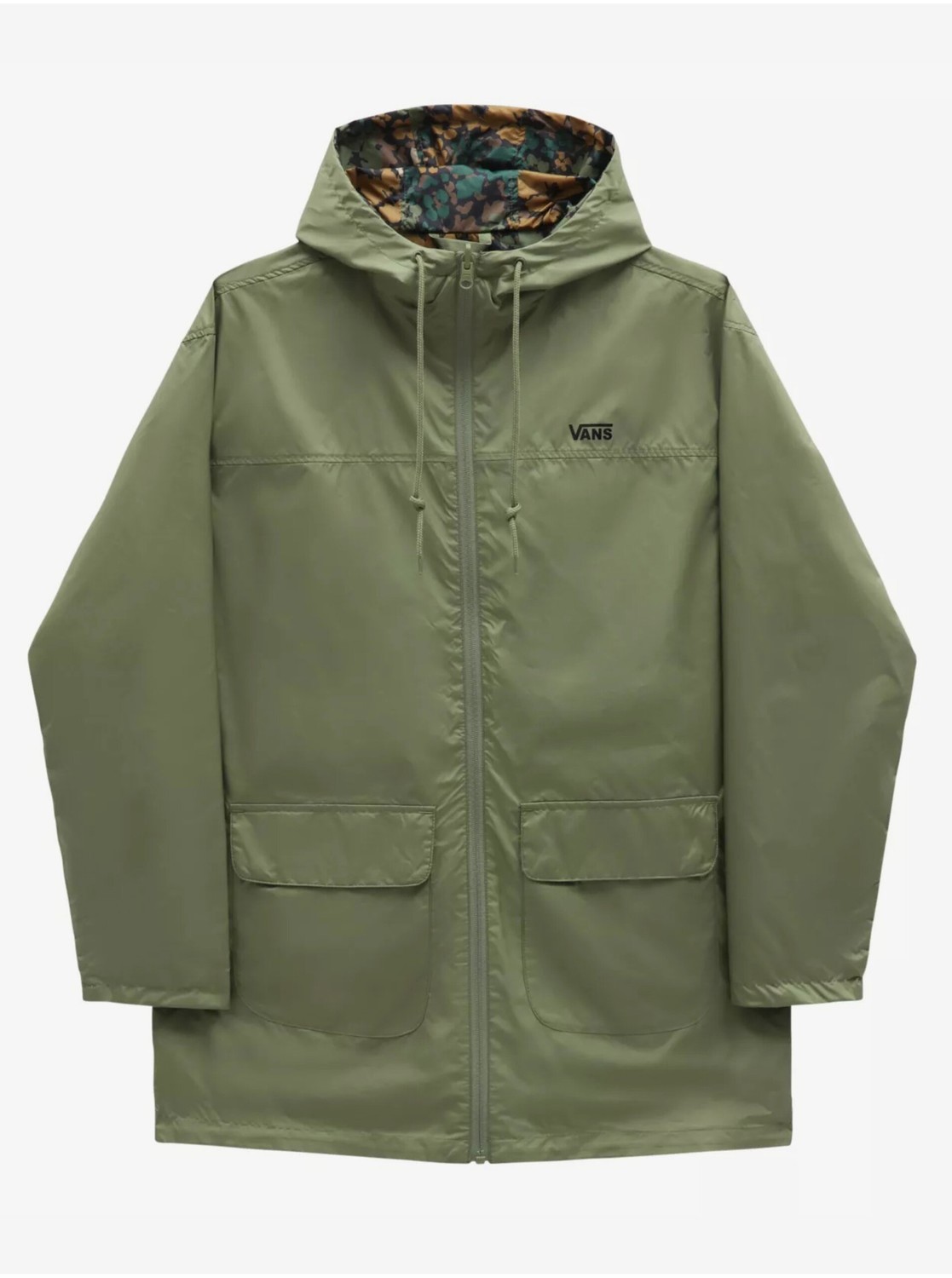 Zelená dámska nepremokavá obojstranná parka VANS Aspect Reversible