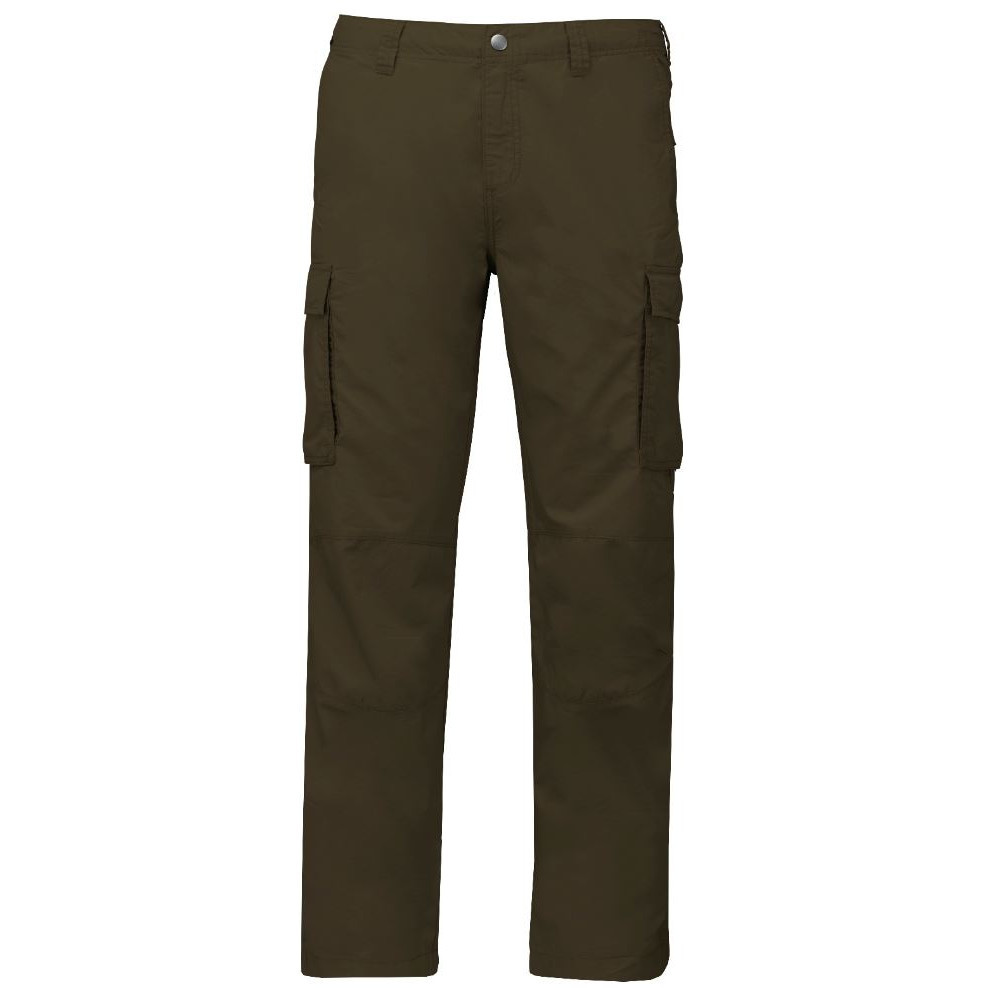 Pánske nohavice Kariban letné kapsáčové - khaki, 46