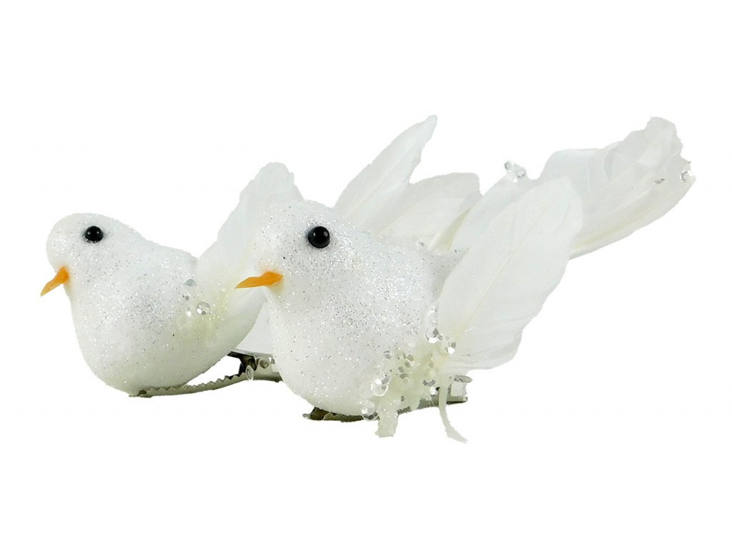 MAKRO - Dekorácia vianočná - vtáčik 14cm 2ks