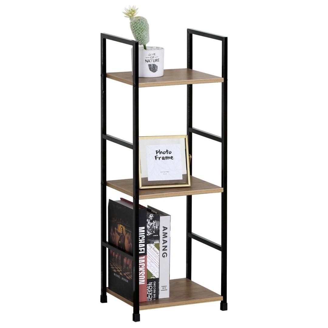 Autronic REGÁL -  3-policový, odľahčený - v dekore dub - šírka 29,2 cm