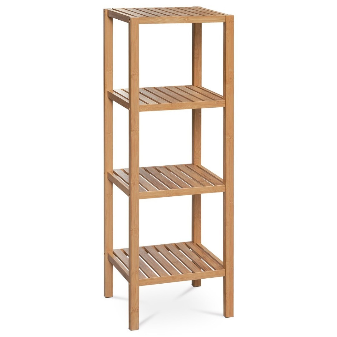 Autronic REGÁL - 4-policový - z masívneho bambusu - výška 110 cm