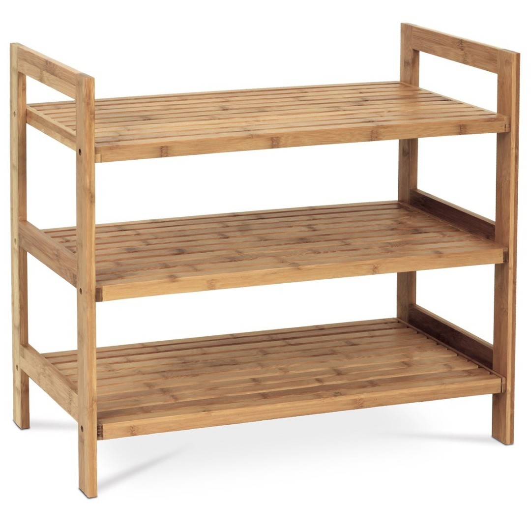 Autronic BOTNÍK - 3-policový z bambusu - prírodný odtieň