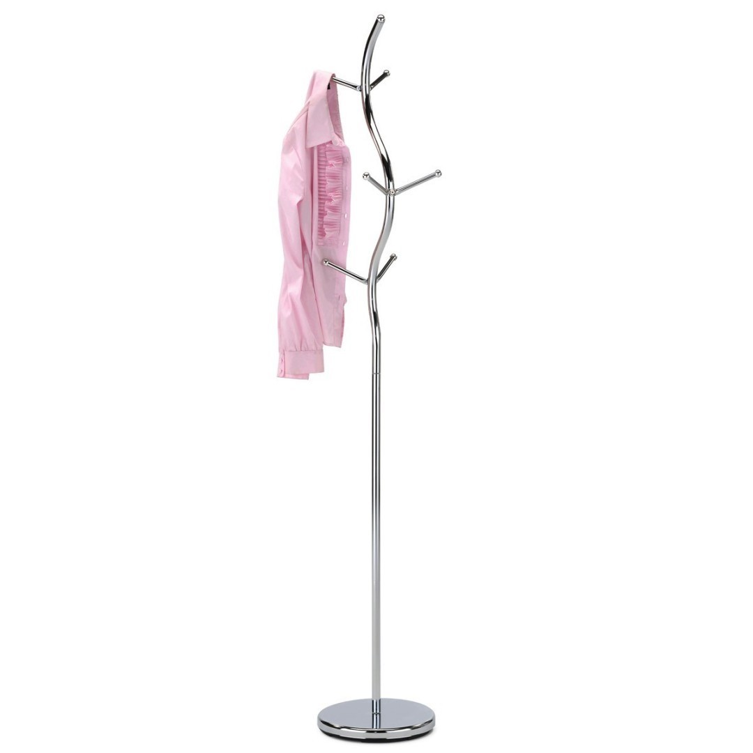 Autronic VEŠIAK - moderný kovový voľne stojaci - lesklý chróm