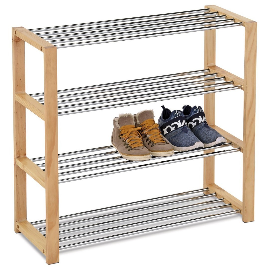 Autronic BOTNÍK - 4-policový, prírodný z masívu kaučukovníka