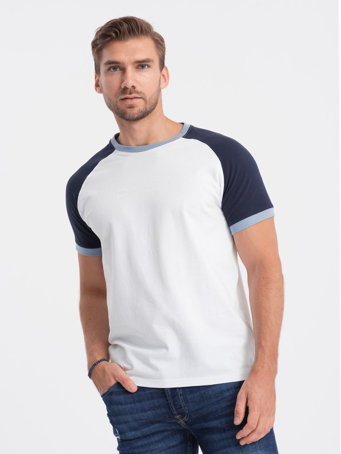 Ombre Men's reglan cotton t-shirt