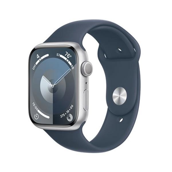 Apple Watch Series 9 GPS 45mm Silver Aluminium Case with Winter Blue Sport Loop MR9F3QCA