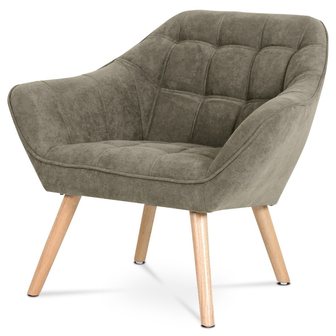 Autronic KRESLO - z masívu kaučukovníka - farba lanýžová