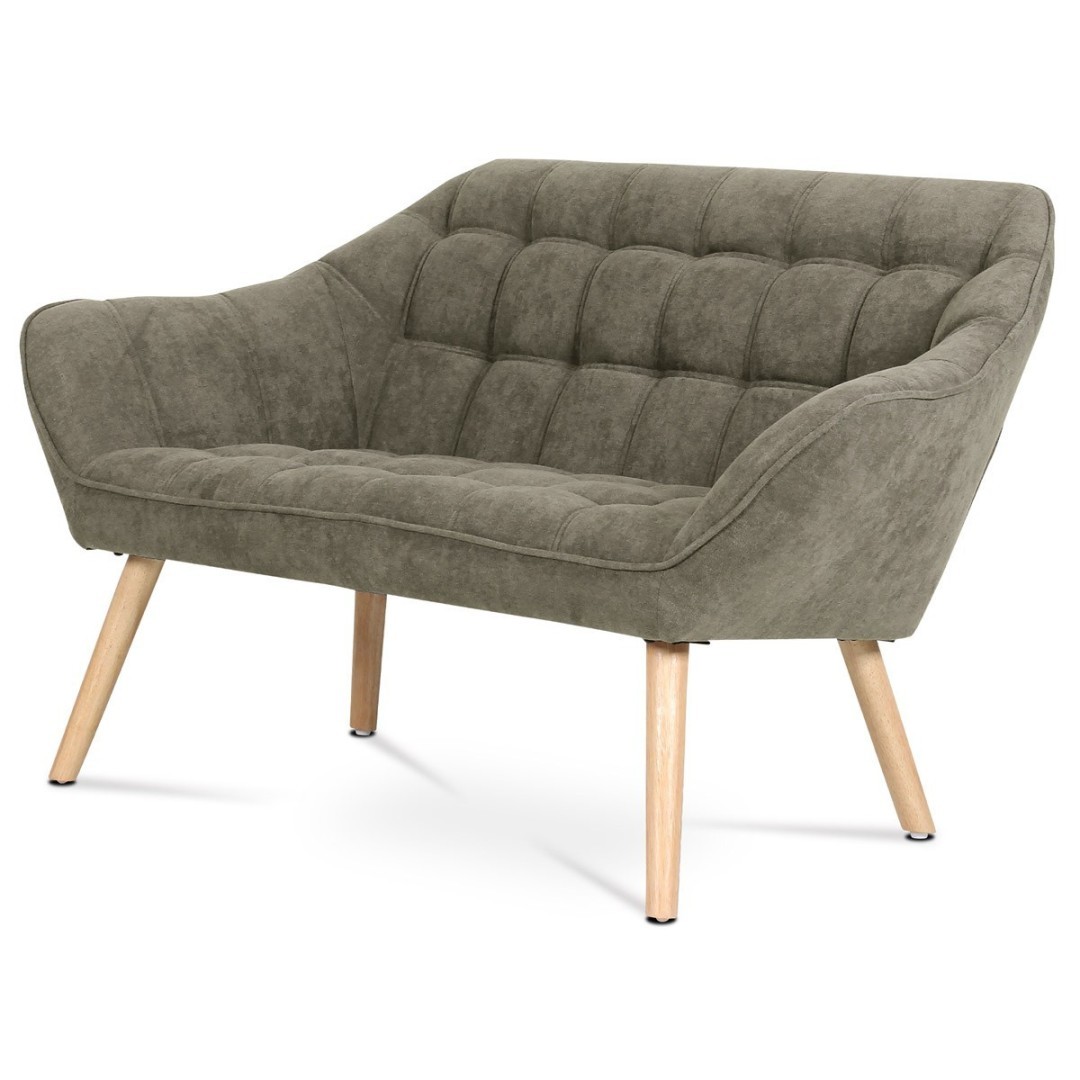 Autronic SEDAČKA - dvojmiestna z masívu kaučukovníka - farba lanýžová