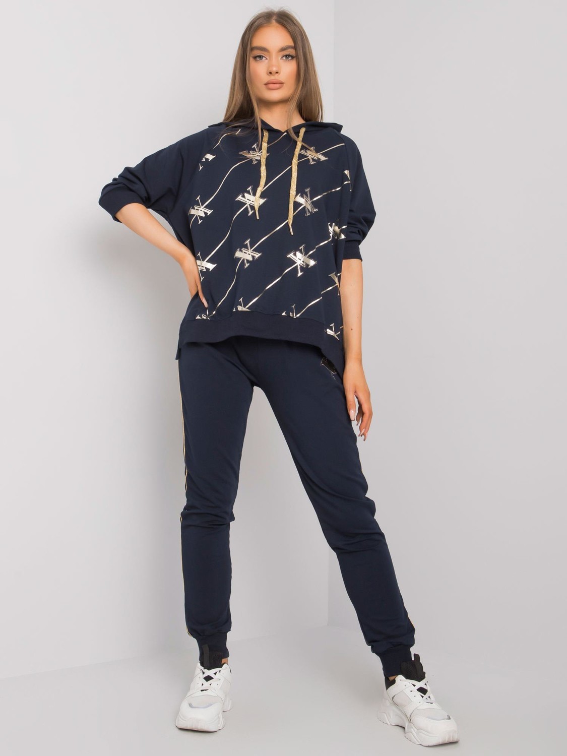 Navy blue sweatshirt and pants
