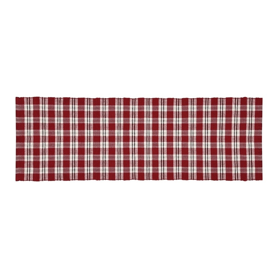 Boma Trading Behúň Happy check vínová/čierna, 30 х 90 cm