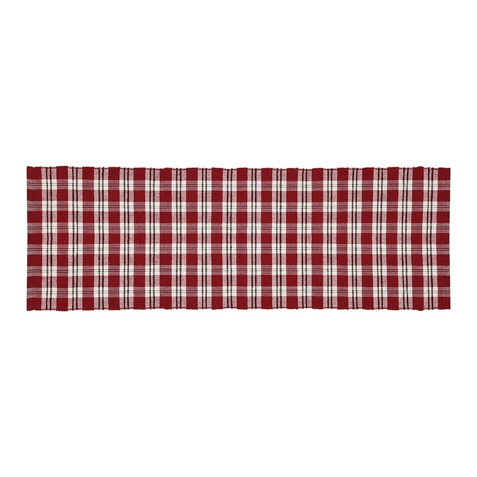 Boma Trading Behúň Happy check vínová/čierna, 35 х 120 cm