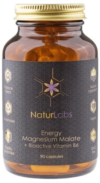 Naturlabs energy magnesium malate + bioactive vitamin b6 90 kapsúl