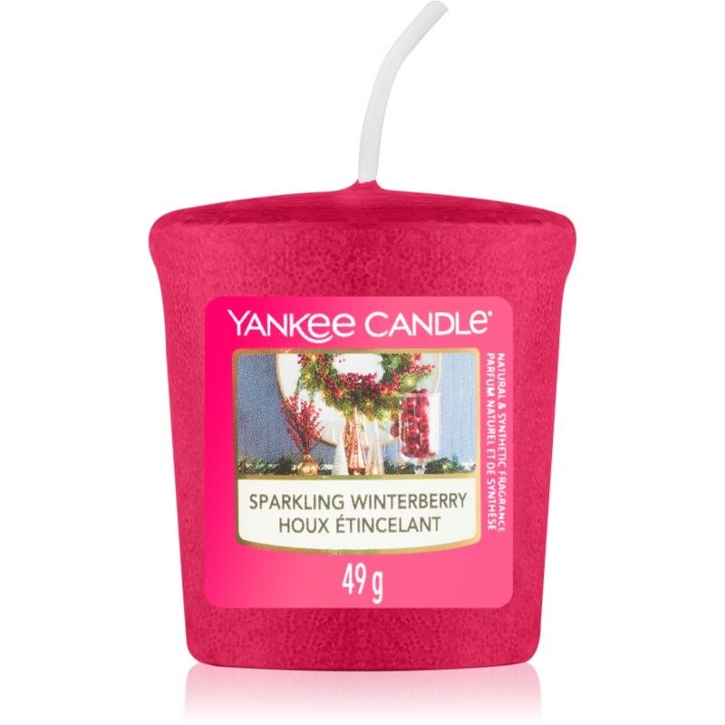 Yankee Candle Sparkling Winterberry votívna sviečka Signature 49 g
