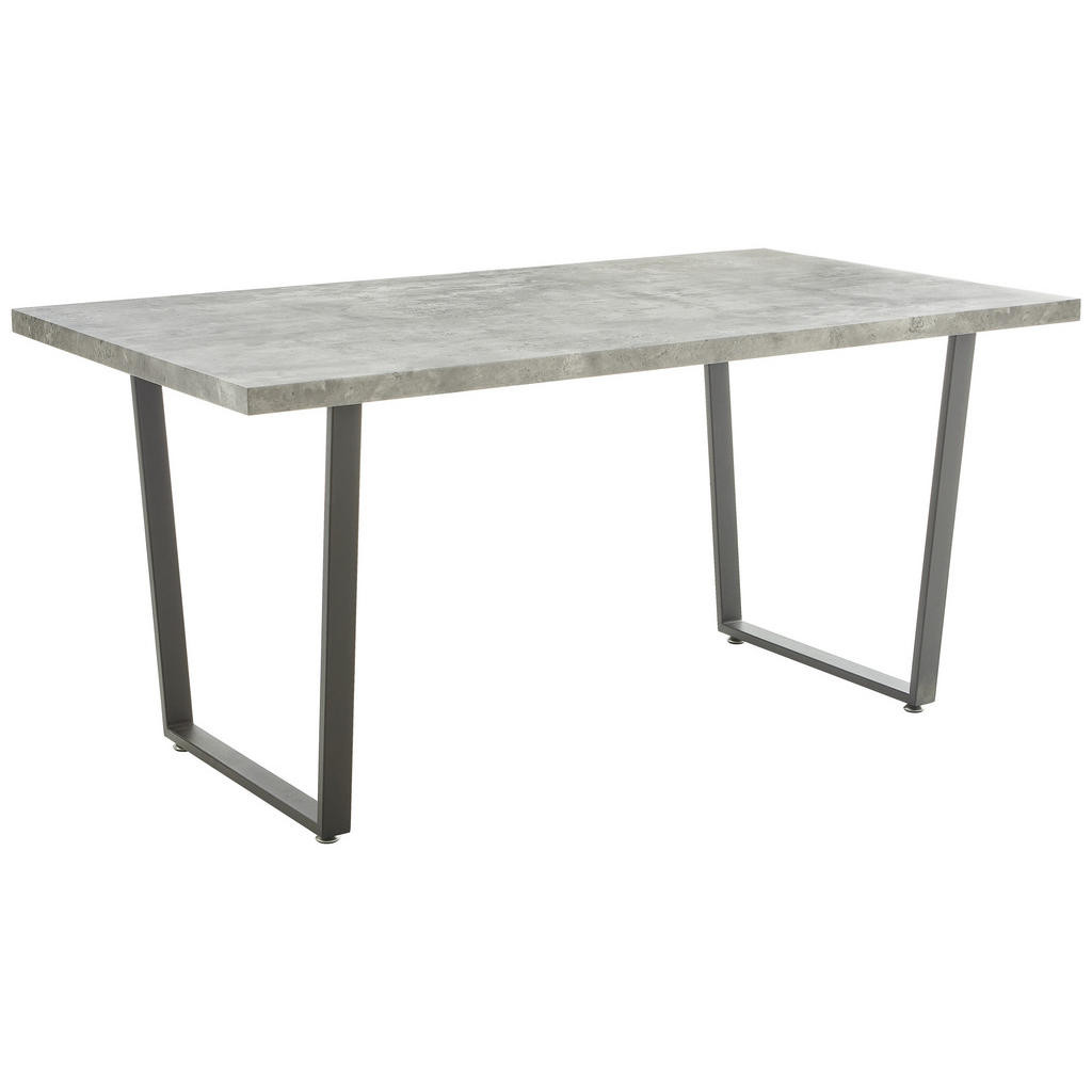 P & B JEDÁLENSKÝ STÔL, sivá, čierna, 160/90/76 cm