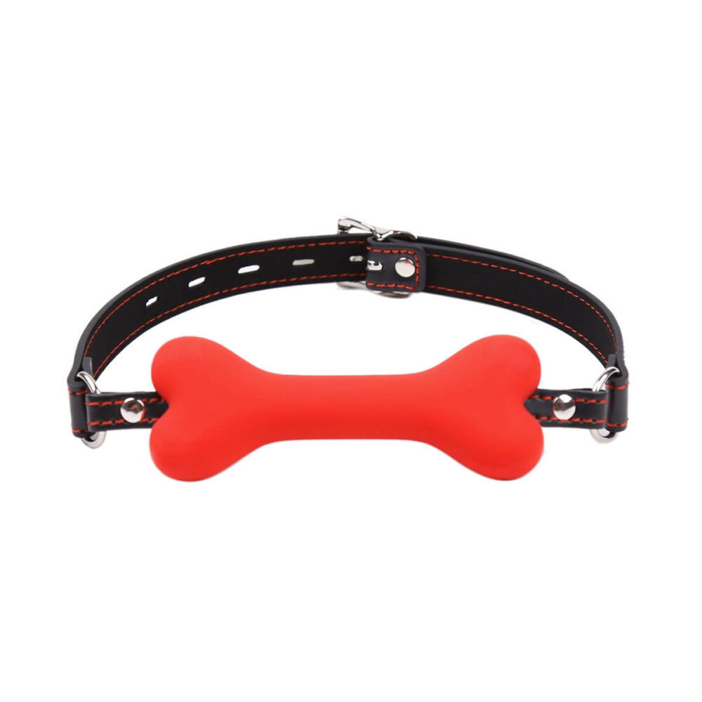 Ida Leather - Bone-Shaped Gag (Black)