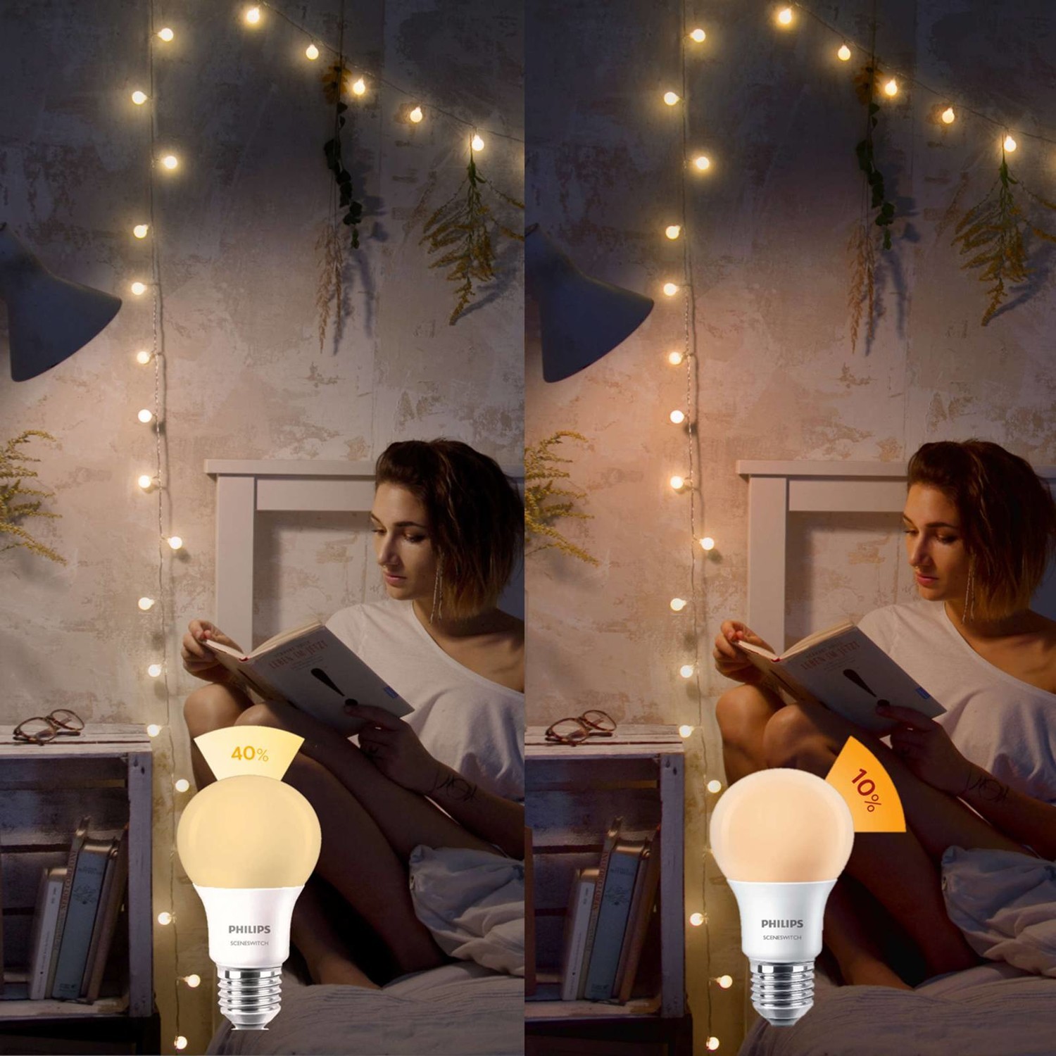 Philips SceneSwitch E27 8 W LED 2700 K matná