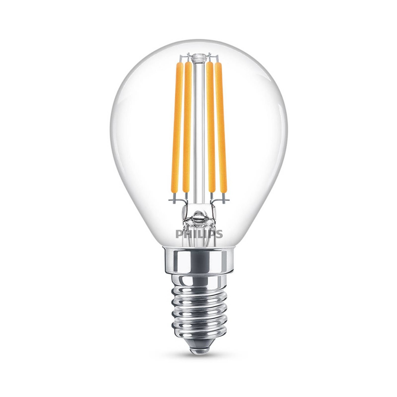 Philips Classic LED žiarovka E14 P45 číra 4000K
