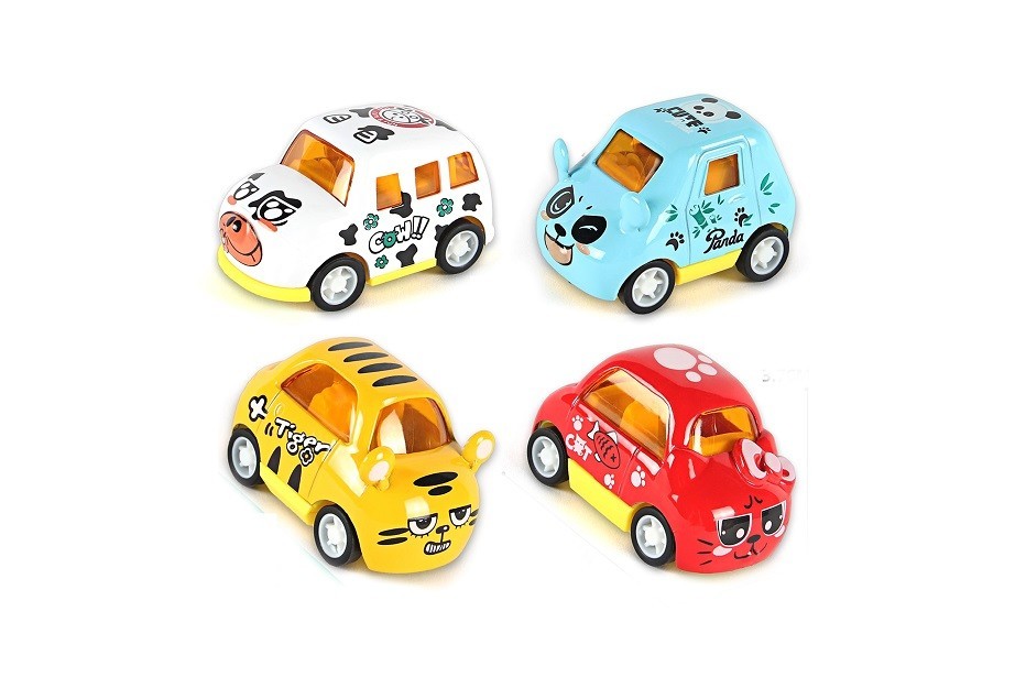 Auto kovové 6 cm  - kravička