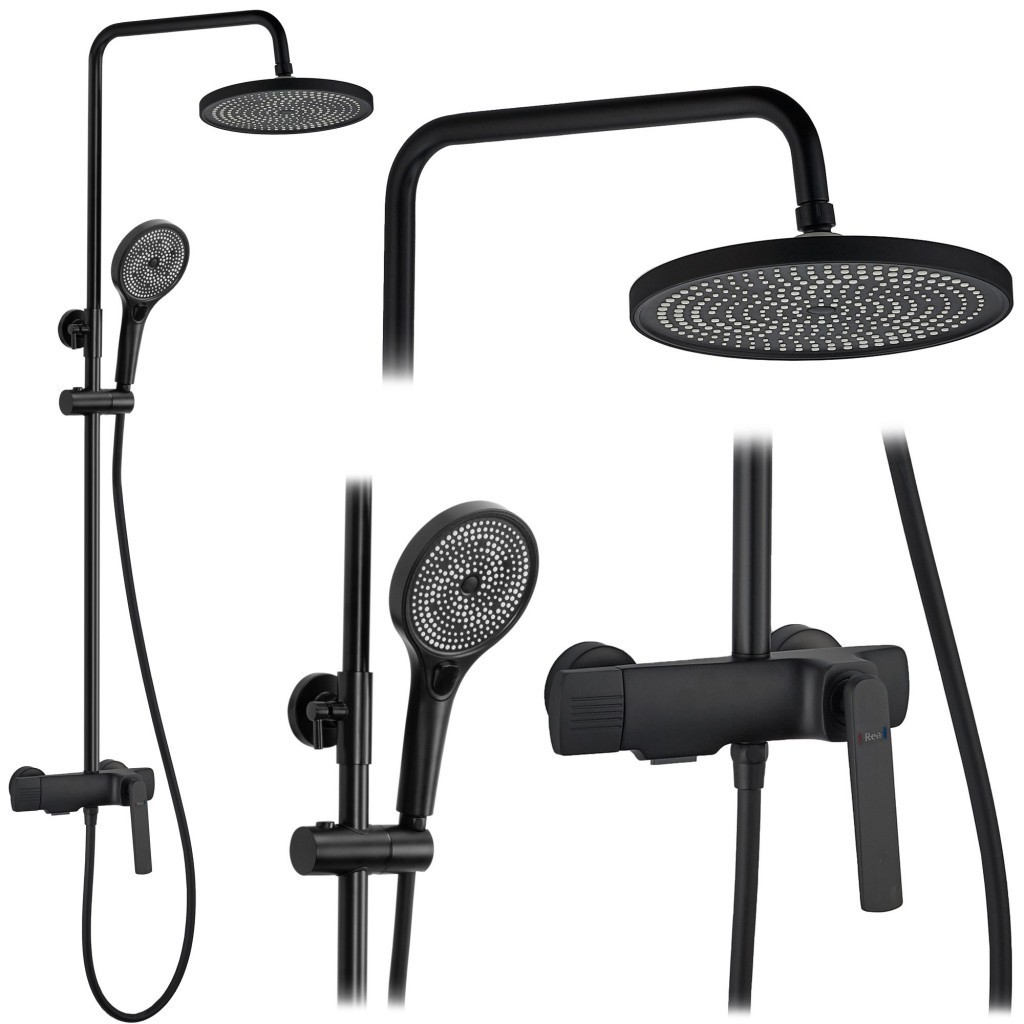 REA REA - Sprchový set REBEL BLACK MATT REA-P2416