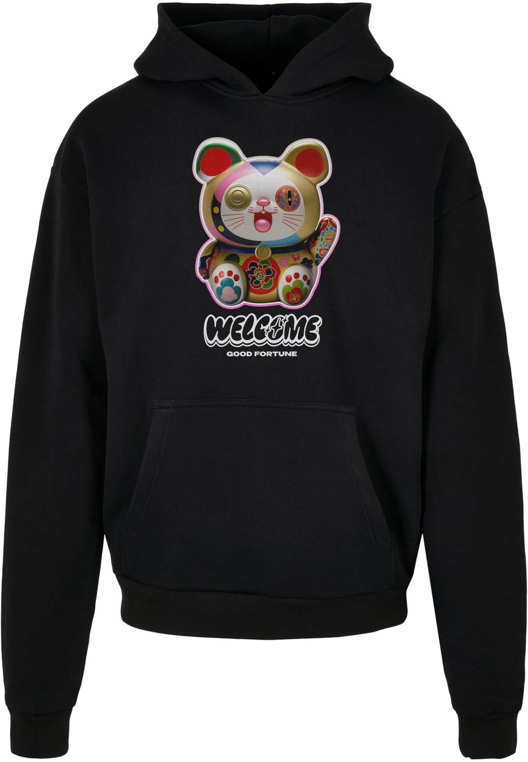 Welcome Cat Ulrta Heavy Oversize Hoodie Black