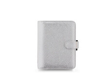 Filofax Saffiano A7 týždenný 2024 Metallic Silver