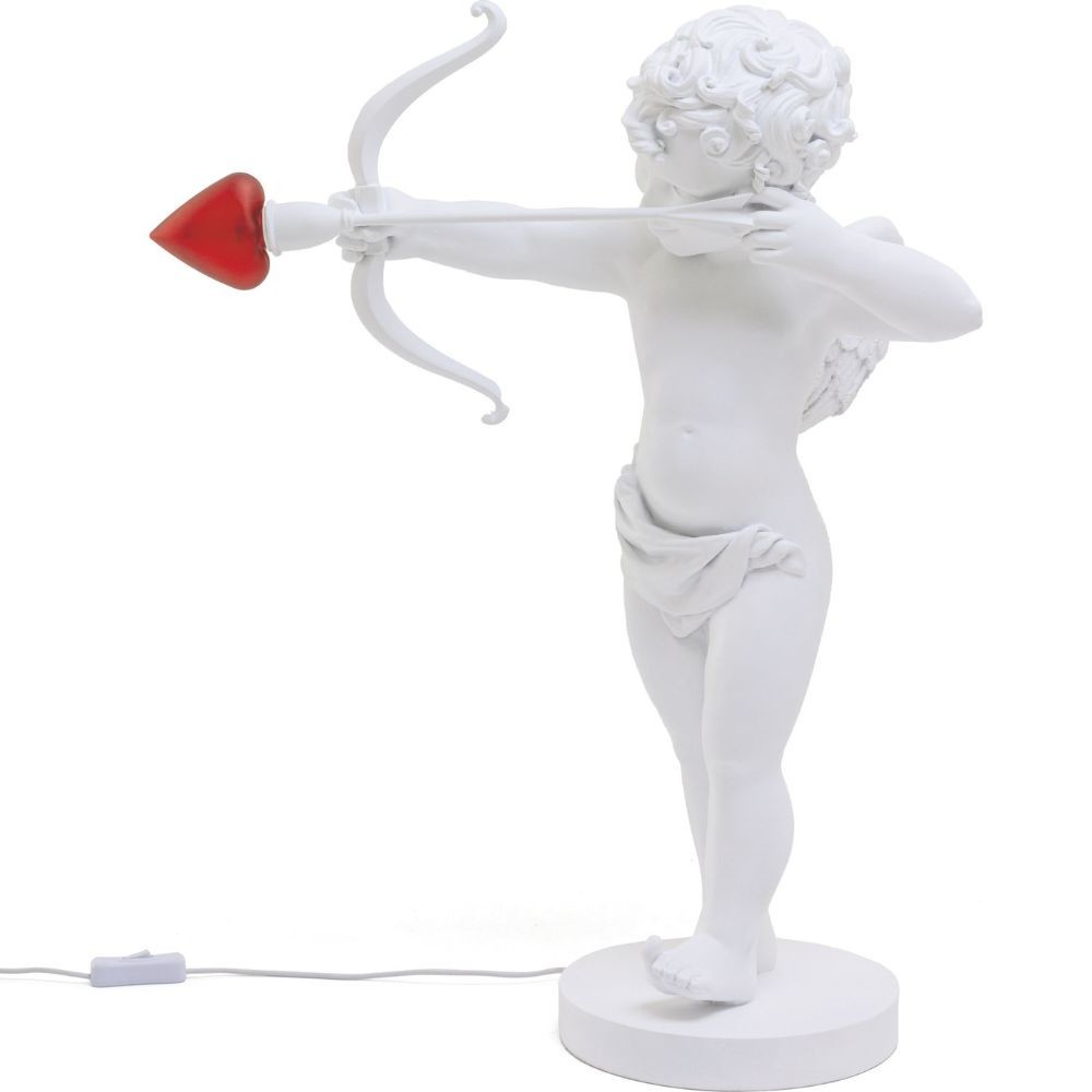 Stolová lampa CUPID 63 cm, biela, živica, Seletti