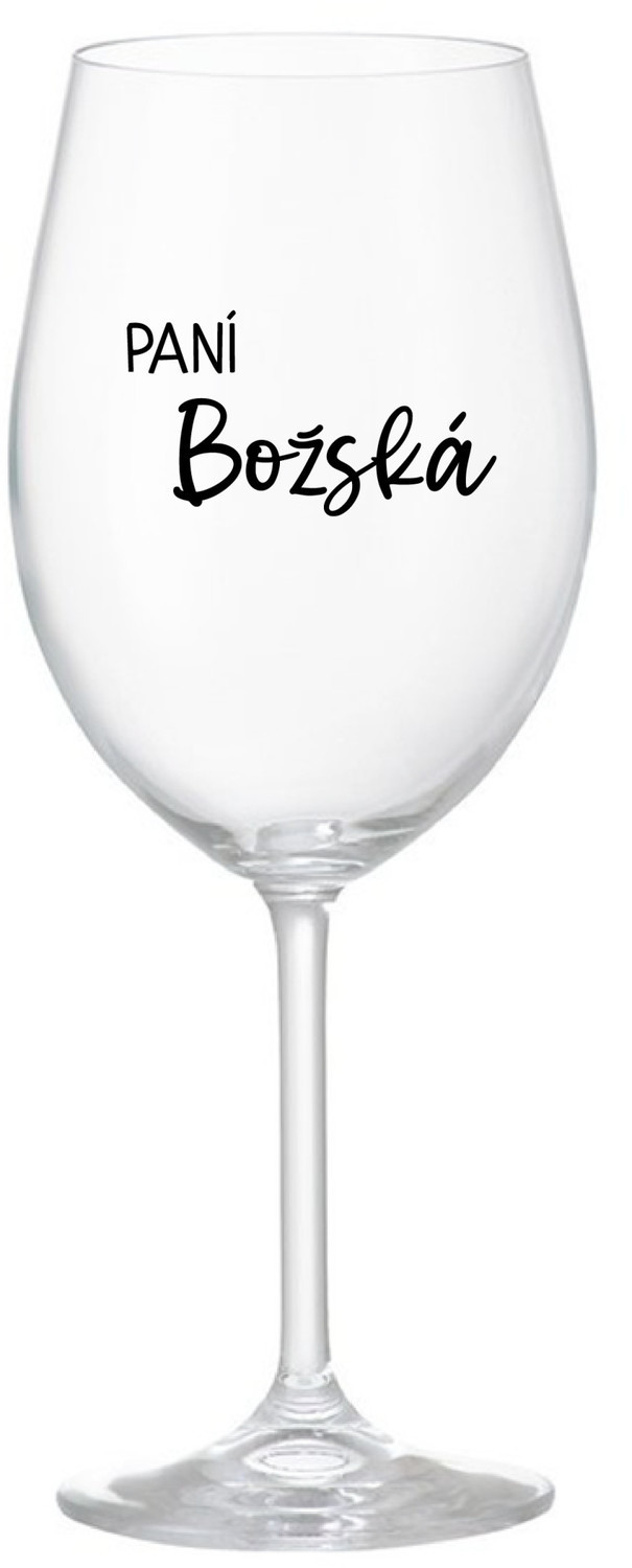 PANÍ BOŽSKÁ - čirá sklenice na víno 350 ml