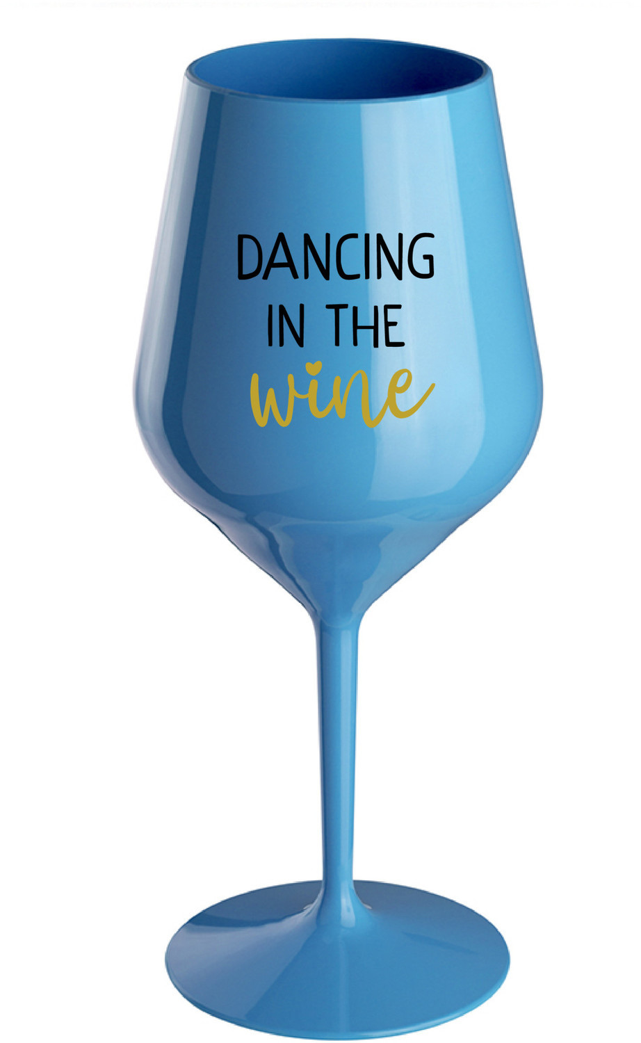 DANCING IN THE WINE - modrá nerozbitná sklenice na víno 470 ml