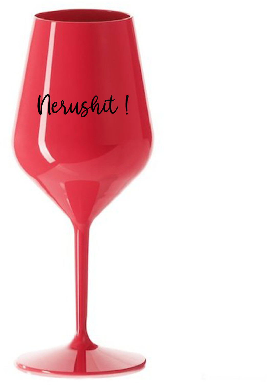 NERUSHIT! - červená nerozbitná sklenice na víno 470 ml