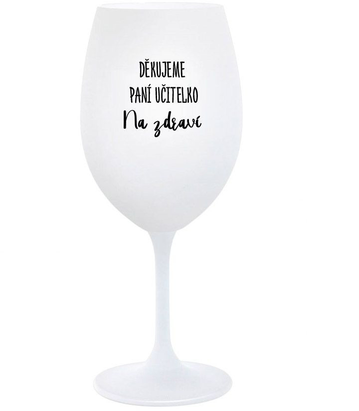 PANÍ  NA  bílá sklenice na víno 350 ml model 19347179 - Giftela